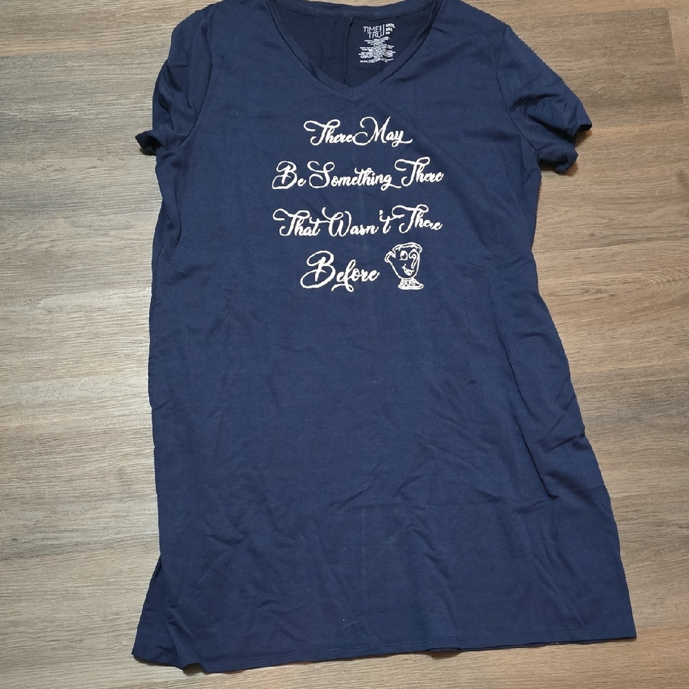 Navy Graphic Tee with White Print